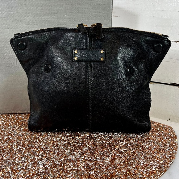 Alexander McQueen Mini Black Leather Mantra Clutch - Picture 6 of 10